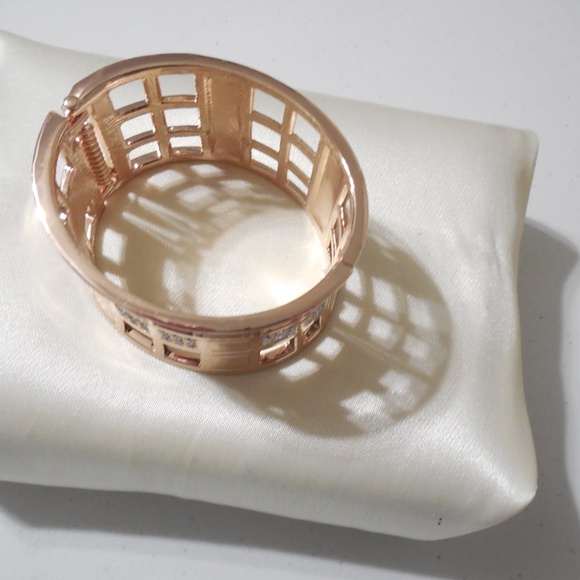 INC Rose Gold Tone Hinged Cuff Bracelet - Picture 4 of 4